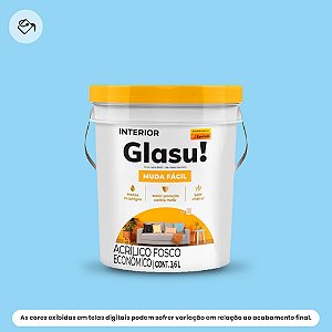 Tinta Acrílica Econômica Fosca Balde 3,6 L Muda Fácil Céu Claro Glasu Suvinil