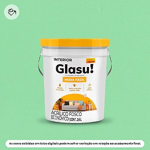 Tinta Acrílica Econômica Fosca Balde 3,6 L Muda Fácil Verde Piscina Glasu Suvinil