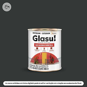 Tinta Esmalte Sintético Standard Brilhante 0,9 L Secagem Rápida Preto Glasu Suvinil