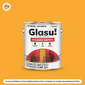 Tinta Esmalte Sintético Standard Brilhante 3,6 L Secagem Rápida Amarelo Ouro Glasu Suvinil