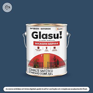 Tinta Esmalte Sintético Standard Brilhante 3,6 L Secagem Rápida Azul Del Rey Glasu Suvinil