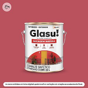 Tinta Esmalte Sintético Standard Brilhante 3,6 L Secagem Rápida Vermelho Glasu Suvinil