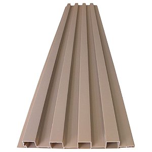 Painel Ripado Em Pvc 3mx200mmx20mm Bege Siena Pc 0,6m² Plasmeg