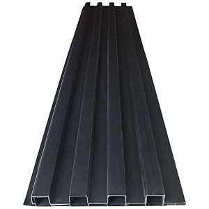 Painel Ripado Em Pvc 3mx200mmx20mm Preto Ébano Pc 0,6m² Plasmeg