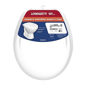 Assento Sanitário Universal Envolvente Oval Duratti Branco Lorenzetti