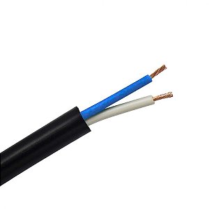 Cabo Elétrico Pp Circular 2x1,5 Mm Preto Peça Com 50 Metros Top Cables