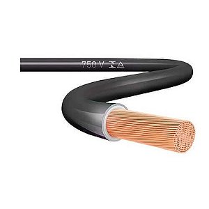 Cabo Elétrico 1,5 Mm Preto Peça Com 50 Metros Top Cables