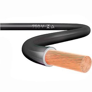 Cabo Elétrico 6 Mm Preto Peça Com 100 Metros Top Cables