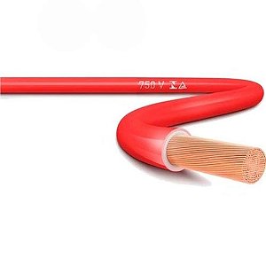 Cabo Elétrico 6 Mm Vermelho Peça Com 100 Metros Top Cables