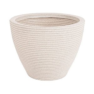 Vaso Cone Baixo Riscato 28 Branco Mármore 9058 Vasap