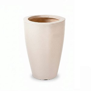 Vaso Cone Liso 55 Branco Mármore 5307 Vasap
