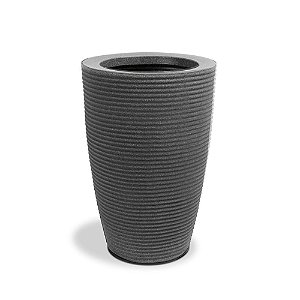 Vaso Cone Riscato 45 Preto Mármore 5167 Vasap