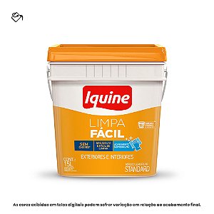 Tinta Acrílica Standard Semibrilho Retangular 15l Limpa Fácil 002 Branco Neve Iquine