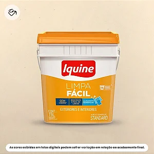 Tinta Acrílica Standard Semibrilho Retangular 15l Limpa Fácil 019 Pérola Iquine