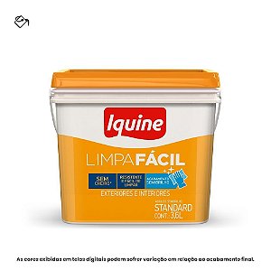 Tinta Acrílica Standard Semibrilho Retangular 3,6l Limpa Fácil 002 Branco Neve Iquine