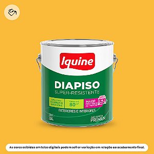 Tinta Acrílica Piso Premium Fosco 3,6 L Diapiso Amarelo Demarcação Iquine