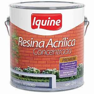 Resina Acrílica Concentrada 3,6l Incolor Iquine