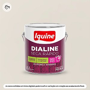 Tinta Esmalte Sintético Premium Alto Brilho 3 L Dialine Seca Rápido 003 Branco Gelo Iquine