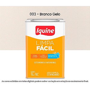 Tinta Acrílica Standard Semibrilho 18l Limpa Fácil 003 Branco Gelo Iquine