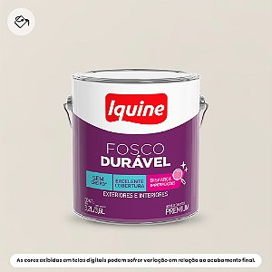 Tinta Acrílica Premium Fosco Aveludado 3,6l Fosco Durável 003 Branco Gelo Iquine