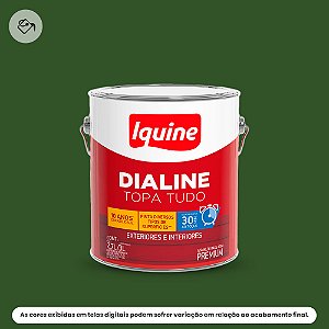 Tinta Esmalte A Base D'água Premium Alto Brilho 3l Dialine Topa Tudo 034 Verde Folha Iquine