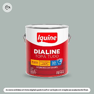 Tinta Esmalte A Base D'água Premium Alto Brilho 3l Dialine Topa Tudo 006 Platina Iquine