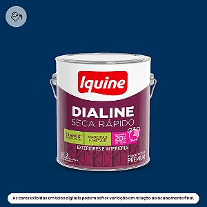 Tinta Esmalte Sintético Premium Alto Brilho 3 L Dialine Seca Rápido 048 Azul Del Rei Iquine