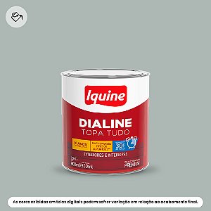 Tinta Esmalte A Base D'água Premium Alto Brilho 800 Ml Dialine Topa Tudo 006 Platina Iquine
