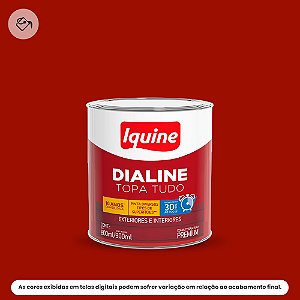 Tinta Esmalte A Base D'água Premium Alto Brilho 800 Ml Dialine Topa Tudo 045 Vermelho Iquine