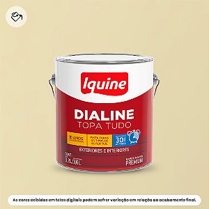 Tinta Esmalte A Base D'água Premium Alto Brilho 3,2 L Dialine Topa Tudo 020 Marfim Iquine