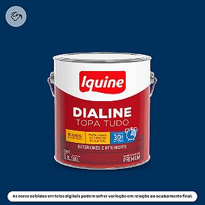 Tinta Esmalte A Base D'água Premium Alto Brilho 3,2 L Dialine Topa Tudo 048 Azul Del Rei Iquine
