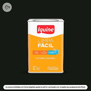 Tinta Acrílica Standard Semibrilho 16 L Limpa Fácil 057 Preto Iquine