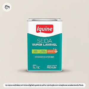 Tinta Acrílica Premium Acetinado 16 L Seda Super Lavável 003 Branco Gelo Iquine