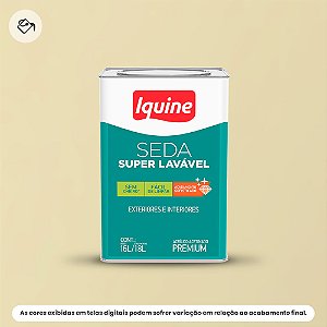 Tinta Acrílica Premium Acetinado 16 L Seda Super Lavável 020 Marfim Iquine