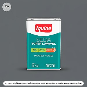 Tinta Acrílica Premium Acetinado 16 L Seda Super Lavável 2150 Chumbo Iquine