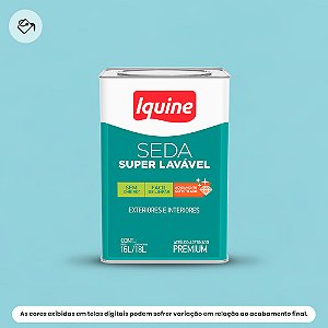 Tinta Acrílica Premium Acetinado 16 L Seda Super Lavável 047 Azul Celeste Iquine