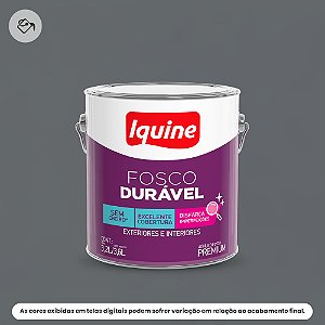 Tinta Acrílica Premium Fosco-aveludado 3,2 L Fosco Durável 2150 Chumbo Iquine