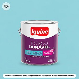 Tinta Acrílica Premium Fosco-aveludado 3,2 L Fosco Durável 047 Azul Celeste Iquine