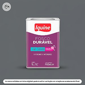 Tinta Acrílica Premium Fosco-aveludado 16 L Fosco Durável 2150 Chumbo Iquine