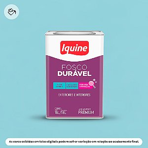 Tinta Acrílica Premium Fosco-aveludado 16 L Fosco Durável 047 Azul Celeste Iquine