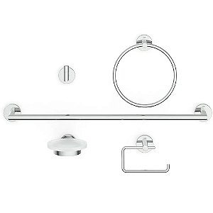 Kit Acessórios Para Banheiro New City 5 Peças Celite