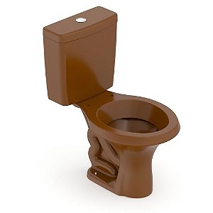 Kit Vaso Sanitário Com Caixa Acoplada 6 Litros Parati Ocre Logasa