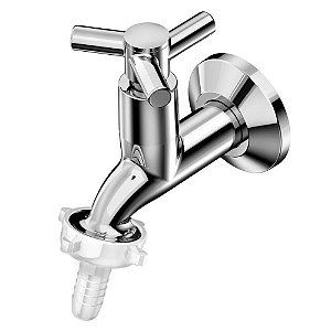 Torneira De Tanque E Jardim De Parede Com Bico União E Plástico One Cromado Celite