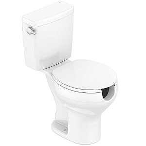 Kit Vaso Sanitário Com Caixa Acoplada E Acessórios Para Instalação 3/6 Litros Acesso Branco Celite