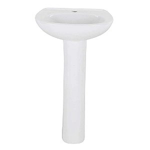 Kit Lavatório Com Coluna De Chão 470x425 Parati Branco Logasa