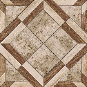 Piso Cerâmico Bold Acetinado 45x45cm Provence Marrom Caixa 2,00m² Cecafi