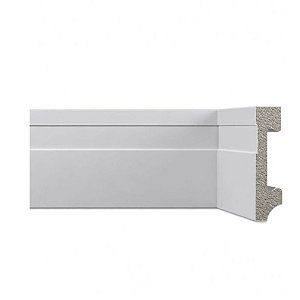 Rodapé Alizar Frisado 10x240x1,5cm Branco Pix
