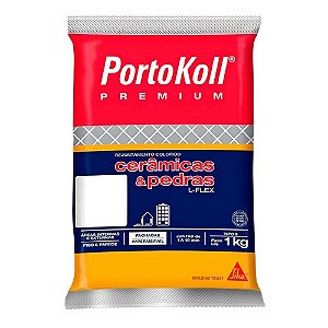 Rejunte Flexível Cerâmica E Pedras 1kg Branco Brilhante Portokoll