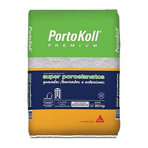Argamassa Colante Interno E Externo Super Porcelanatos 20kg Ac Iii Cinza Portokoll