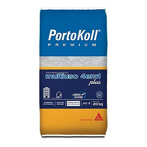 Argamassa Colante Interno E Externo Multiuso 4 Em 1 Plus 20kg Ac Ii Cinza Portokoll
